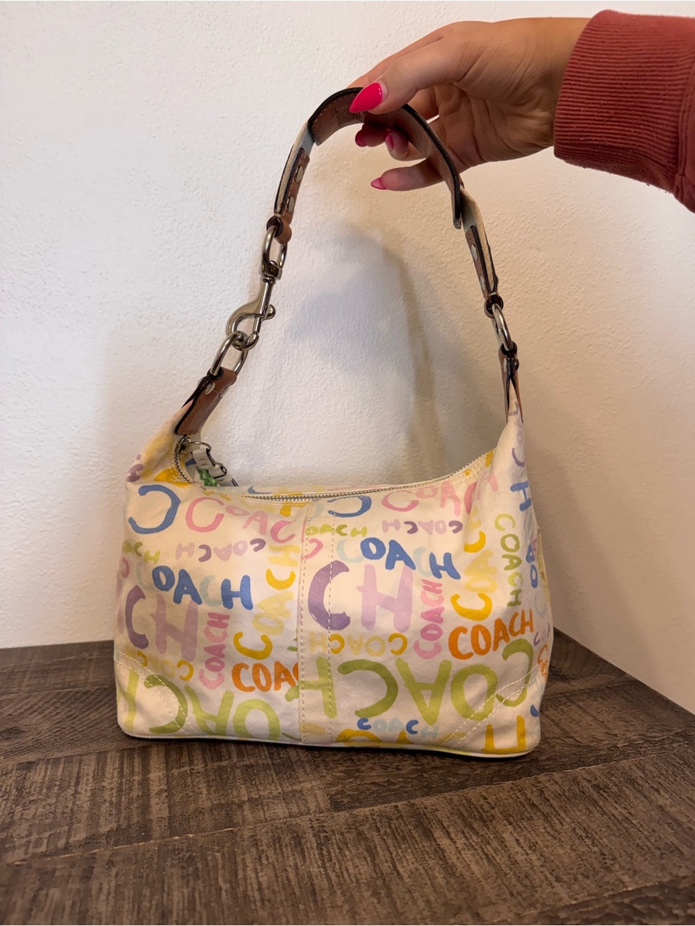 Coach Multicolor Signature Logo Shoulder Bag - Pastel Print